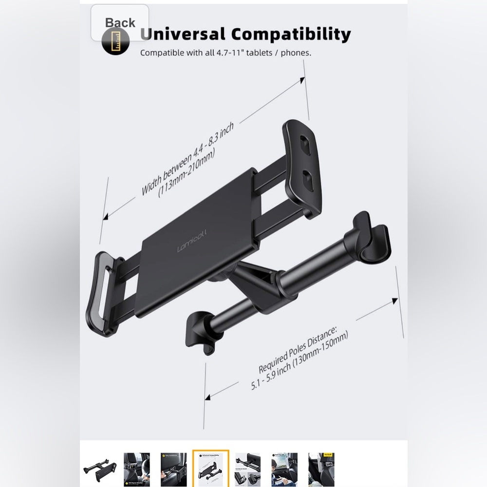 TRYONE (headrest tablet mount)